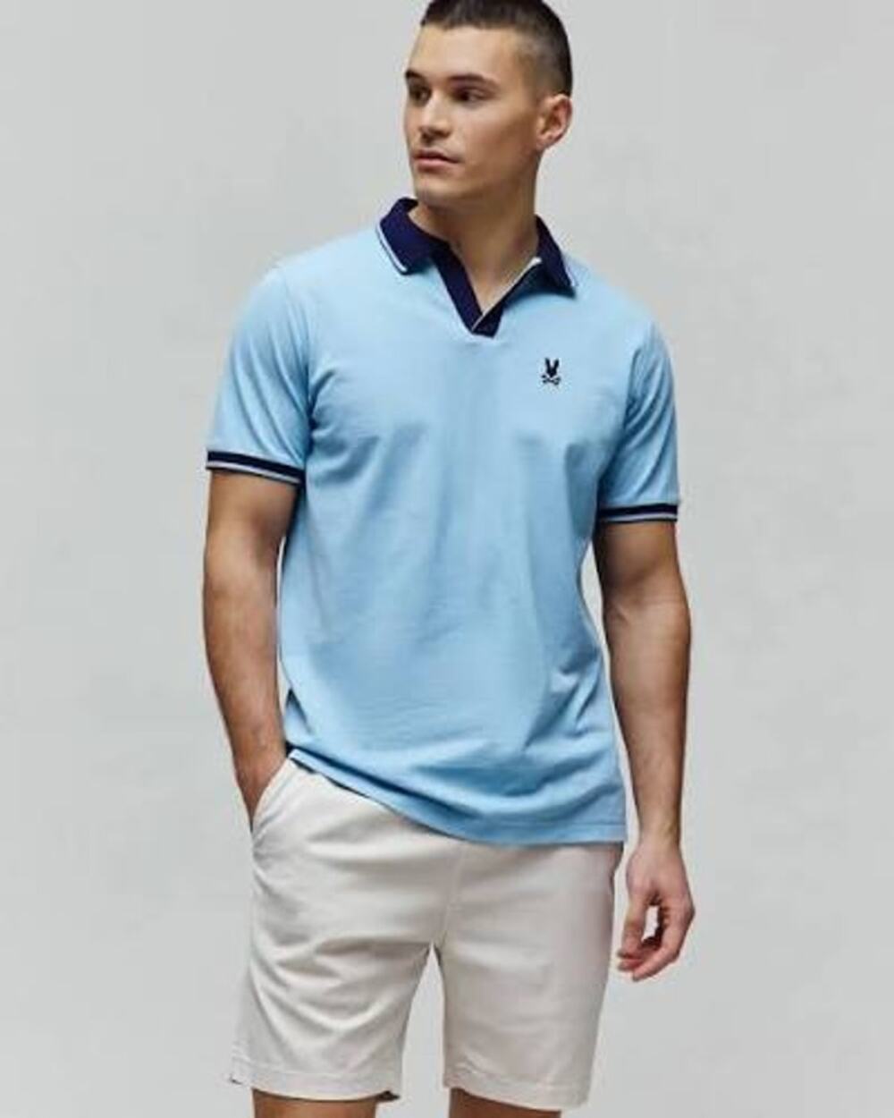 NWT Psycho Bunny Mens Christiano Pique Polo in Light Blue size XL